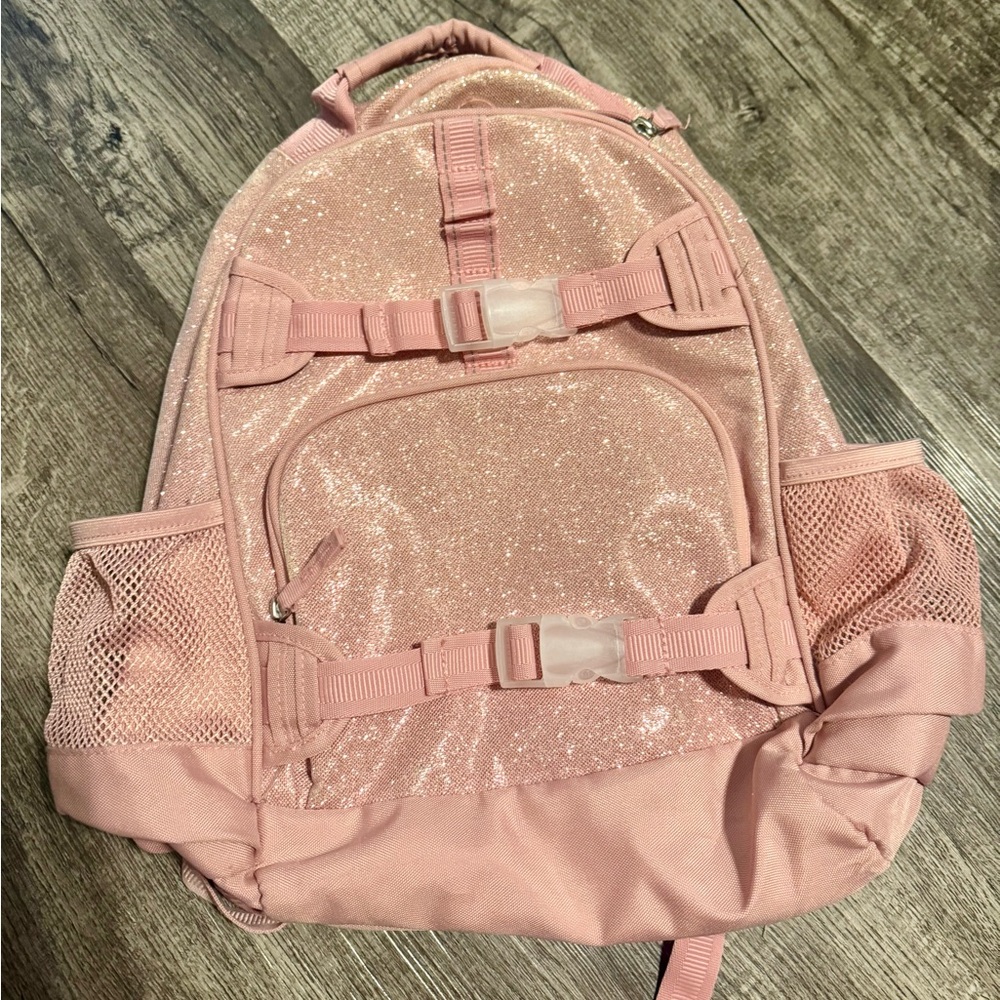 POTTERY BARN kids pink glitter Makenzie backpack